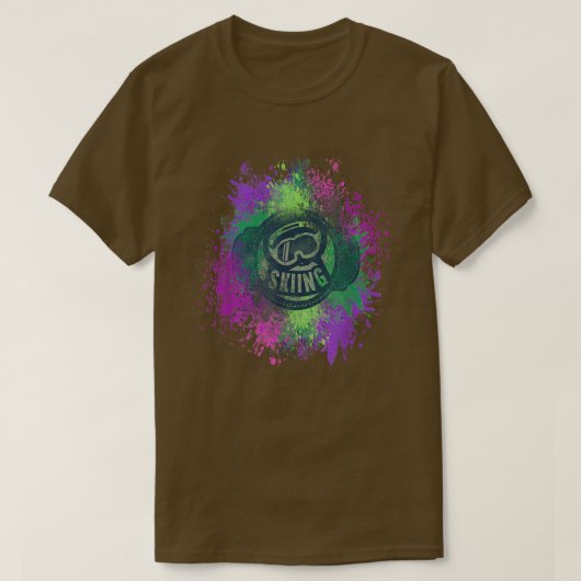 Ski Snowboard Natuur Treehugger Skiing Mountain Ap T-shirt (Design voorkant)