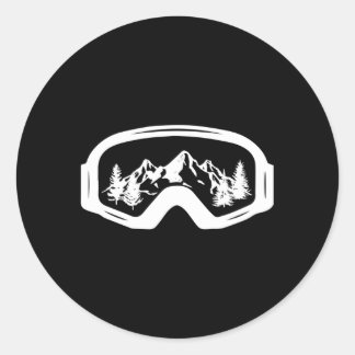 Ski Snowboard Skiing Goggles Snow Wintersport Skii Ronde Sticker