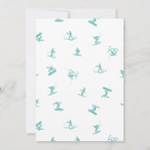 Ski Snowboard Verjaardag uitnodiging (Achterkant)