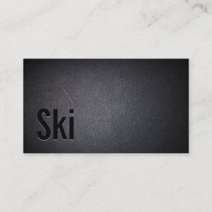 Ski Snowboarding Instructor Dark Minimalist Visitekaartje