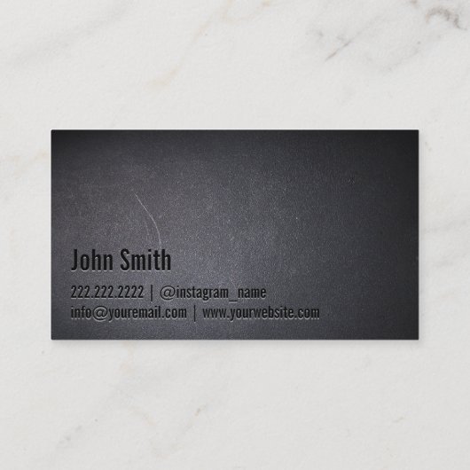 Ski Snowboarding Instructor Dark Minimalist Visitekaartje (Achterkant)