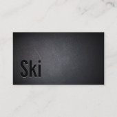 Ski Snowboarding Instructor Dark Minimalist Visitekaartje (Voorkant)