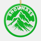 Ski Snowmass-herinneringsornament Keramisch Ornament (Voorkant)