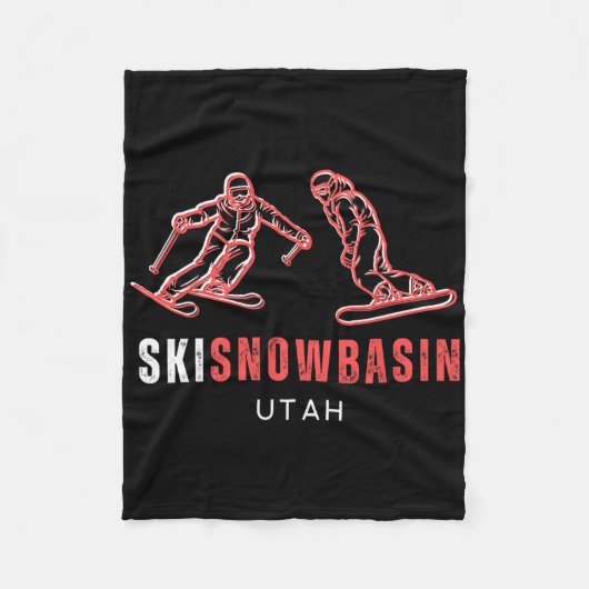 Ski Snowsin Utah Skiën Snowboarding Resort Vacati Fleece Deken (Voorkant)