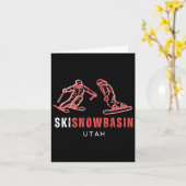 Ski Snowsin Utah Skiën Snowboarding Resort Vacati Kaart (Gele Bloem)