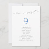 Ski Snowy Mountain Wedding Zitting Grafiek Kaart (Voorkant)