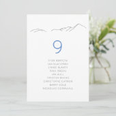 Ski Snowy Mountain Wedding Zitting Grafiek Kaart (Staand voorkant)