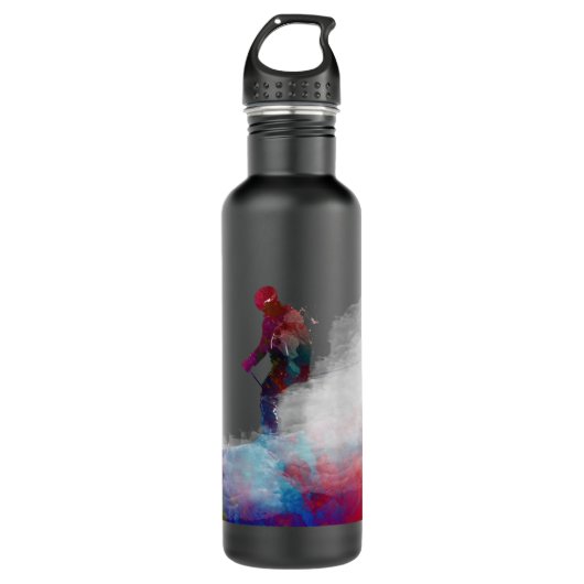 Ski sport art ski sport Skiing Lover Waterfles (Voorkant)