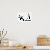 SKI SPORT SKIING CARTOON POSTER (Keuken)