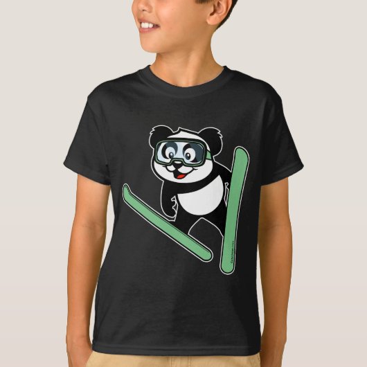 Ski-springende Panda T-shirt (Voorkant)
