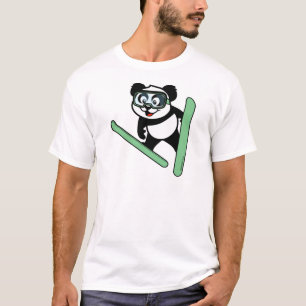 Ski-springende Panda T-shirt