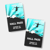 ski sprong Docent Hal Pas  Badge (Voor- en achterkant)