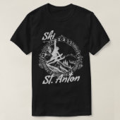 Ski St Anton Oostenrijk  sneeuwskivakantie T-shirt (Design voorkant)