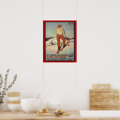  Ski St Croix les rasses, Jura Suisse Poster (Keuken)