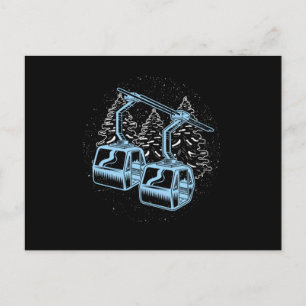 Ski Station Winter Sports Mountain Skier Gift Briefkaart