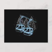 Ski Station Winter Sports Mountain Skier Gift Briefkaart (Voorkant)