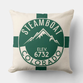 Ski Steamboat Throw Pillow Kussen
