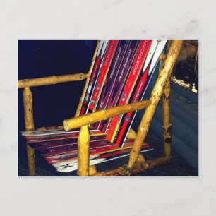 Ski-stoel Koel dingen om te maken met oude huid Briefkaart