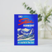 Ski Stowe Vermont Oude Ansichtkaart Briefkaart (Staand voorkant)