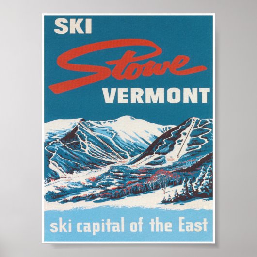 Ski Stowe Vermont Ski Poster (Voorkant)