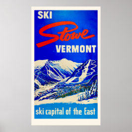 Ski Stowe Vermont Vintage Poster