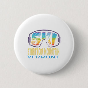 Ski Stratton Mountain Vermont Ski Vakantie  Ronde Button 5,7 Cm