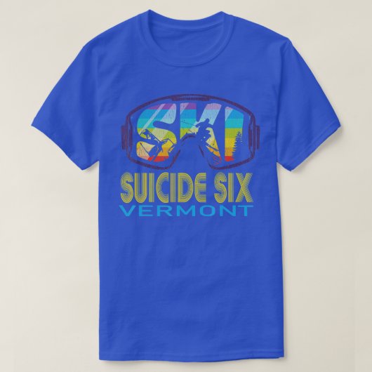Ski Suicide Six Vermont Skiing Vacation T-shirt (Design voorkant)