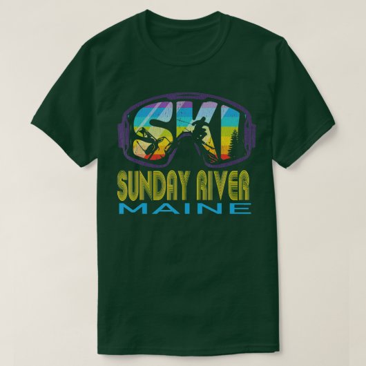 Ski Sunday River Maine Skiing Vacation T-shirt (Design voorkant)