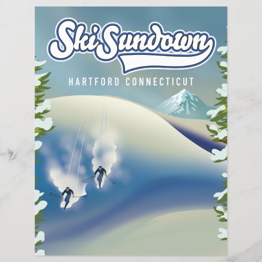 Ski Sundown Hartford Connecticut poster (Achterkant)