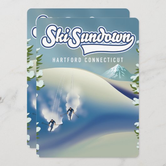 Ski Sundown Hartford Connecticut poster (Voorkant / Achterkant)