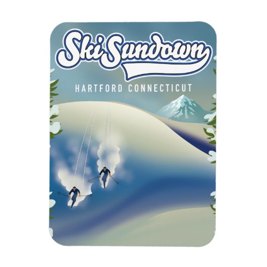 Ski Sundown Hartford Connecticut poster Magneet (Verticaal)