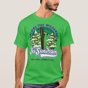 Ski Sundown Hartford Connecticut poster T-shirt