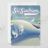 Ski Sundown Hartford Connecticut ski-poster (Achterkant)