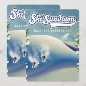 Ski Sundown Hartford Connecticut ski-poster (Voorkant / Achterkant)