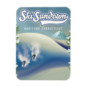 Ski Sundown Hartford Connecticut ski-poster Magneet (Verticaal)