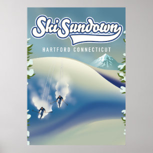 Ski Sundown Hartford Connecticut ski-poster Poster