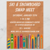 Ski Swap Meet Evenement Aangepast Flyer (Voorkant)