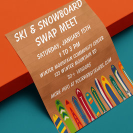 Ski Swap Meet Evenement Aangepast Flyer