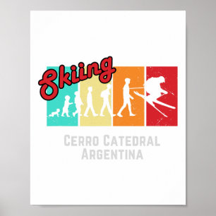 Ski T Cerro Catedral Argentinië voor mannen en vro Poster