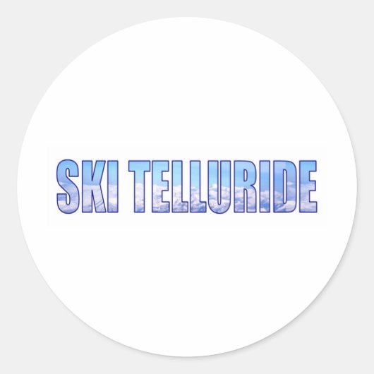 Ski Teluride Ronde Sticker (Voorkant)