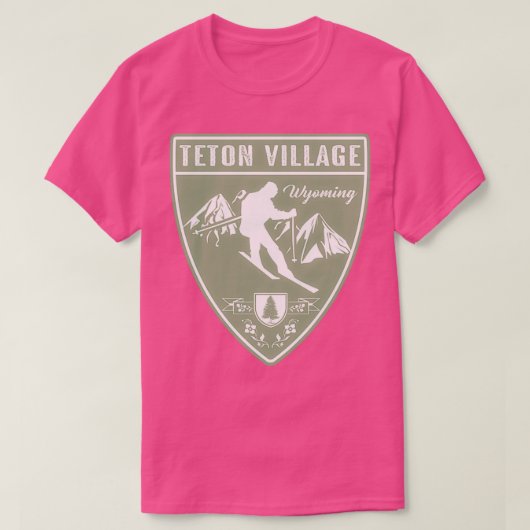 Ski Teton Village Wyoming T-shirt (Design voorkant)