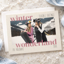 Ski-thema Winter Wonderland Kerst Foto