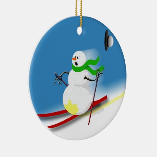 Ski Theme Gift Ideas Holiday Funny Kerstmis Keramisch Ornament (Rechts)