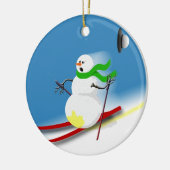 Ski Theme Gift Ideas Holiday Funny Kerstmis Keramisch Ornament (Links)