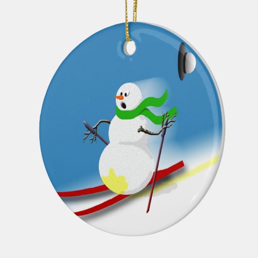 Ski Theme Gift Ideas Holiday Funny Kerstmis Keramisch Ornament (Links)