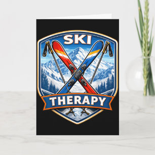 Ski therapie skiën liefhebber grappige skiler quot kaart