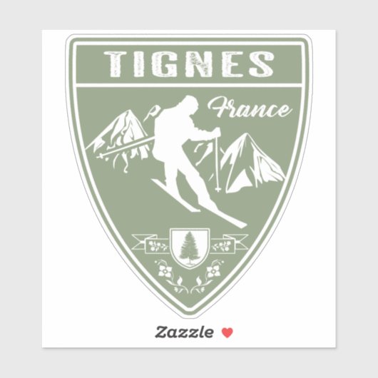 Ski Tignes France Sticker (Vel)