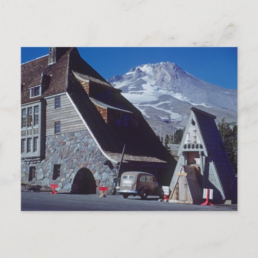 Ski Timberline Lodge Mt Hood Oregon Foto 1950 Briefkaart (Voorkant)