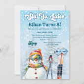 Ski tot later Après-ski Winter Snow Jongens Verjaa Kaart (Voorkant)