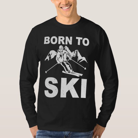 ski tours cross country skiingmountains descent sk t-shirt (Voorkant)